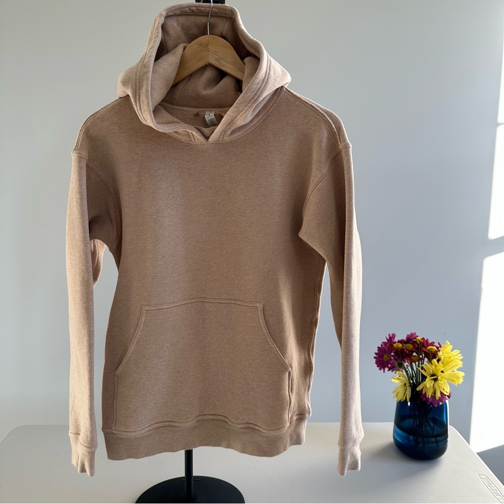Lululemon All Yours Hoodie • Heathered Ivory Peach • small • cotton blend • flaw